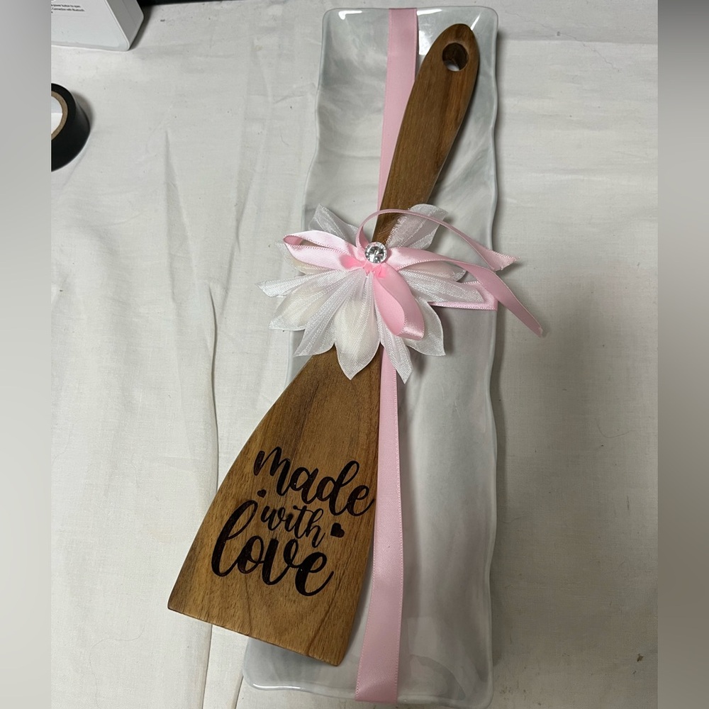 Wooden spoon with tray set